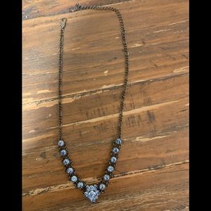Gem stone necklace ice blue!